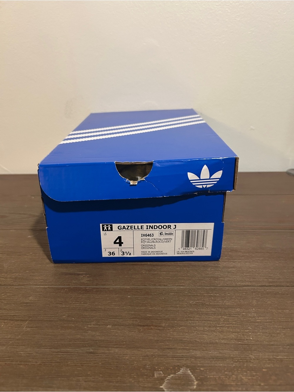 adidas Gazelle Indoor J World Cup 2026 Brazil Yellow Blue Green IH6463 Size 4Y - Picture 11 of 11